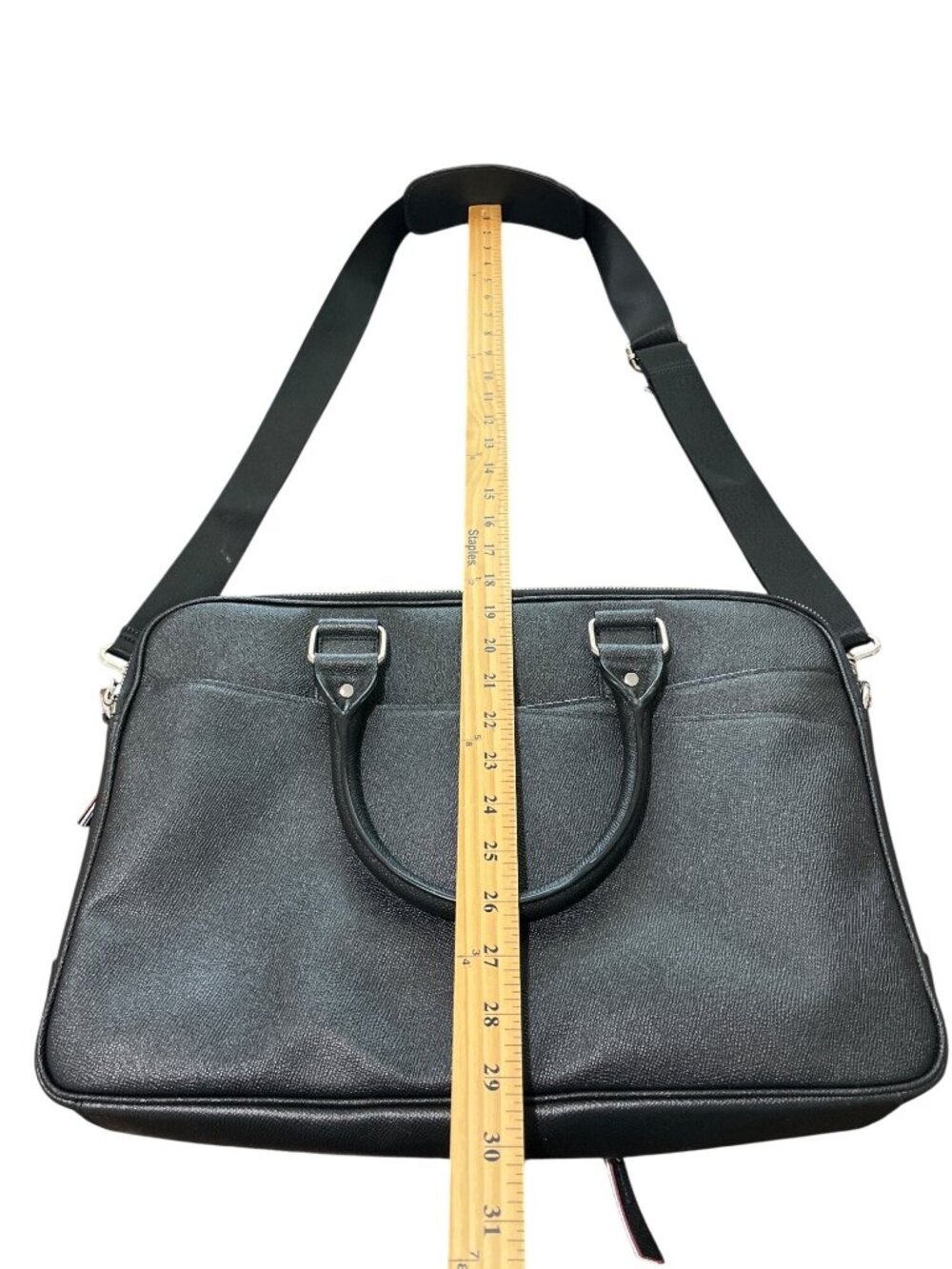Cole Haan x American Airlines Black Leather Laptop Bag Tavel Briefcase 16x11 - Picture 9 of 9